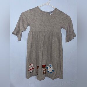 Girl’s Size 6 Smock Monkey Casual Christmas Character Dress